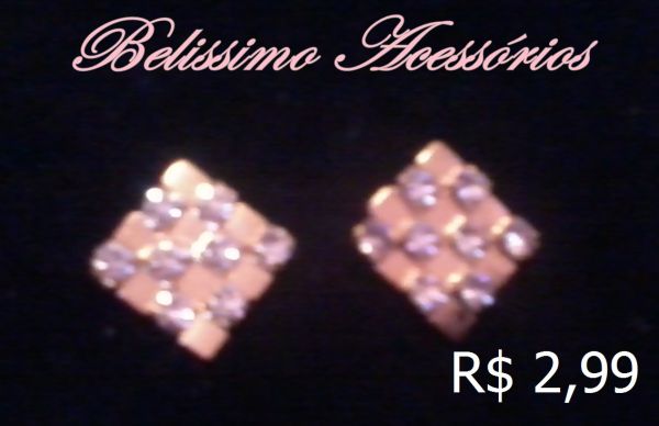 Brinco de strass Belissimo